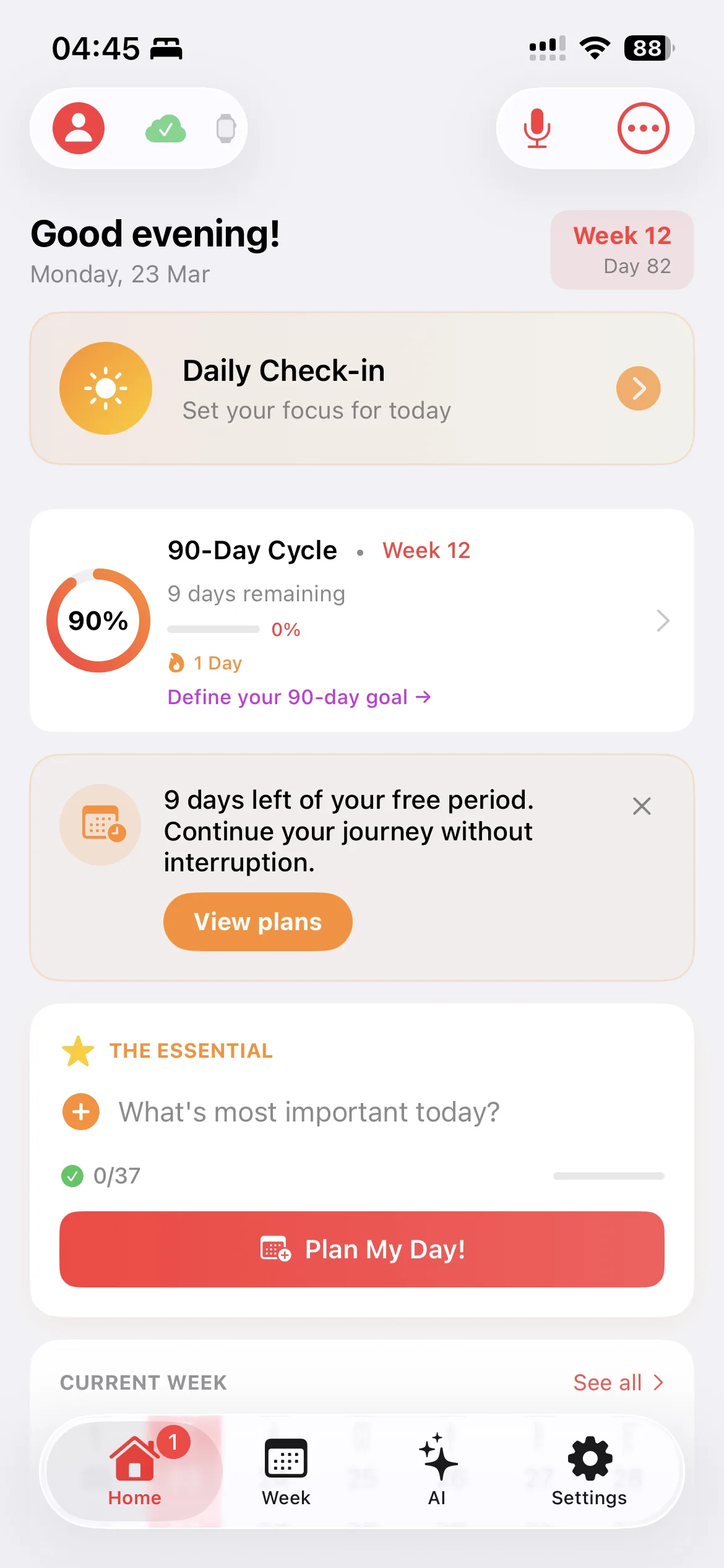 Ciclo de 90 Dias