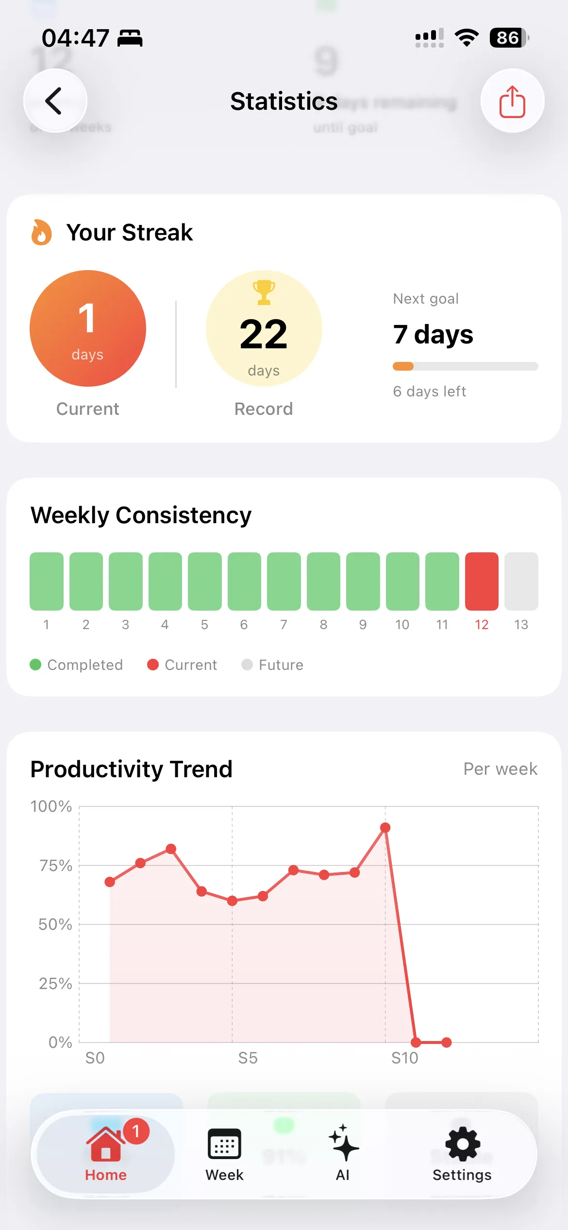 Streak e Consistencia